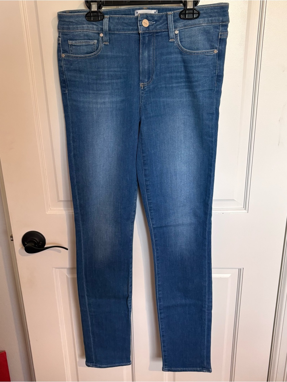 Paige Skyline Skinny Light Bright Wash Denim Jeans Pants Size 27 chic